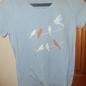 St. John's Bay Blue and Red Short Sleeve Tee